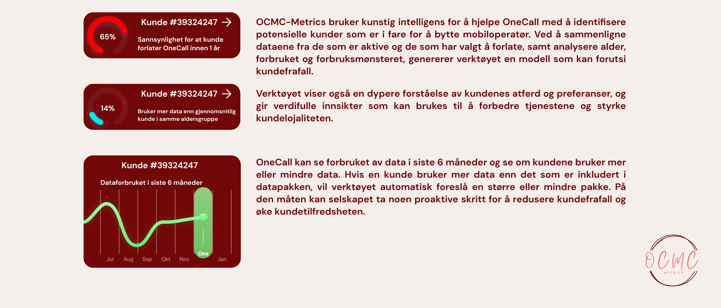 Detaljert beskrivelse av applikasjon